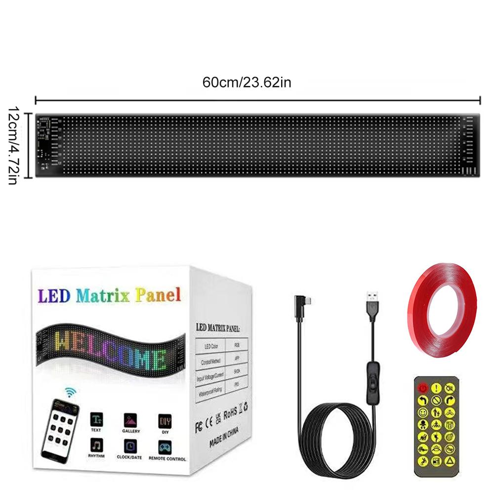 

Demon Eyes Car LED Logo APP LED Matrix Pixel Panel Night Light DIY Programmable Flexible LED Display for Car Truck Accessories