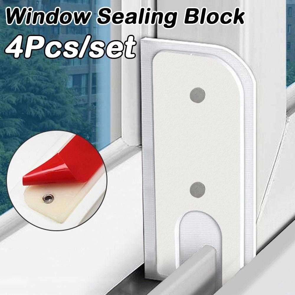4Pcs/set Aluminum Alloy Door Window Windproof Block Dustproof Push-pull Window Buffer