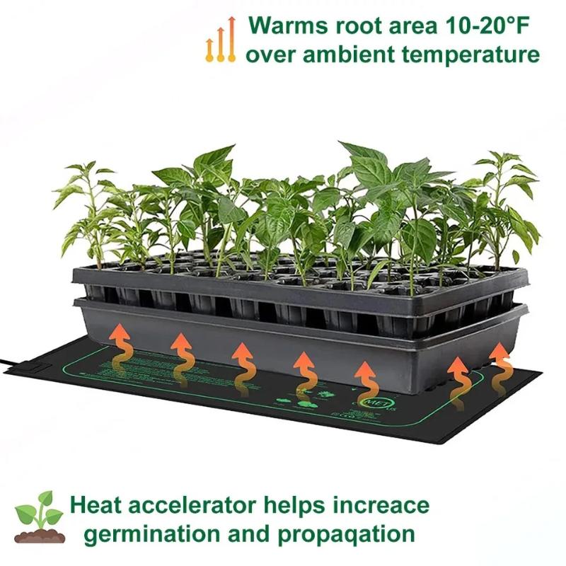 1Pc Seedling Heat Mat Indoor Plants Germination Waterproof Heating Pad Propagation Clone Starter MatEuropean Plug