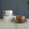 Retro Ceramic Coffee Cup and Saucer Set Light Luxury Ceramic Cup Niche Coffee Cup Latte Afternoon Tea Cup and Saucer Set