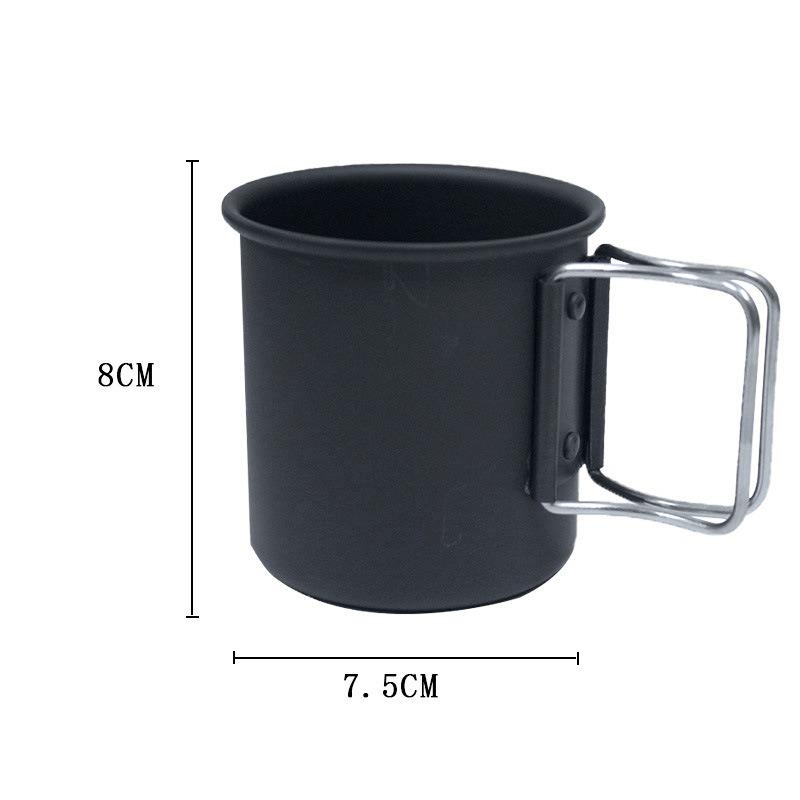 300ML Camping Mug Cup Tourist Tableware Picnic Utensils Outdoor Kitchen Equipment Travel Cooking Set Cookware Hiking