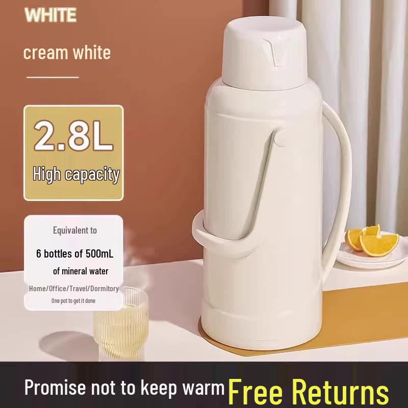 Large Capacity Glass Thermos Bottle with New Insulation Liner - Ideal for Dorms and Home Use