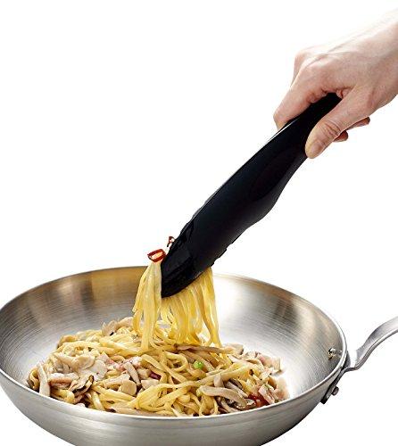 [BLKP] Pearl Metal 4-Piece Kitchen Tool Set (Black, G-8126) - Made In Japan: Spatula, Ladle, Tongs, and Whisk, Nylon. Limited Edition.
