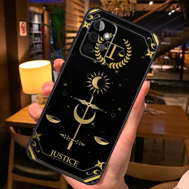 Astrology Tarot Cards Phone Case For Samsung A51 A71 A50 A70 A13 A23 A33 A53 A12 A22 A32 A42 A52 A54 A34 A14 Cover
