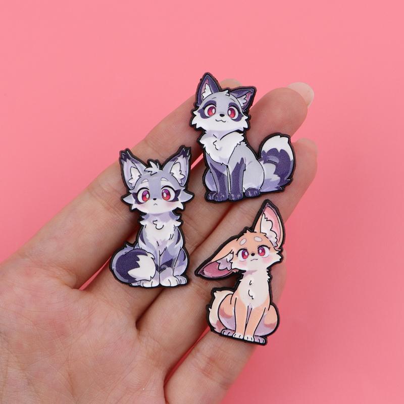 Brose Smălțuite Drăguțe Vulpe Broșă Metalică Rucsac Pălărie Geantă Guler Insigne Rever Colecție Bijuterii Cadou