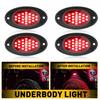 Red LED Rock Lights 4x Underbody Light For JEEP Offroad Truck UTV ATV Boat I