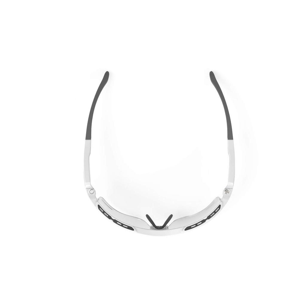 RUDY PROJECT KEYBLADE Rennrad Radfahren Sport Sonnenbrille für Marathons und Weiß Glänzend Impact X2 Photochrom Laser Schwarz Übungen, Rahmen,