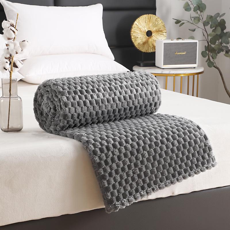 Golden Turtle Velvet Solid Color Flannel Blanket - Multifunctional Coral Fleece Cover, Single/Double.