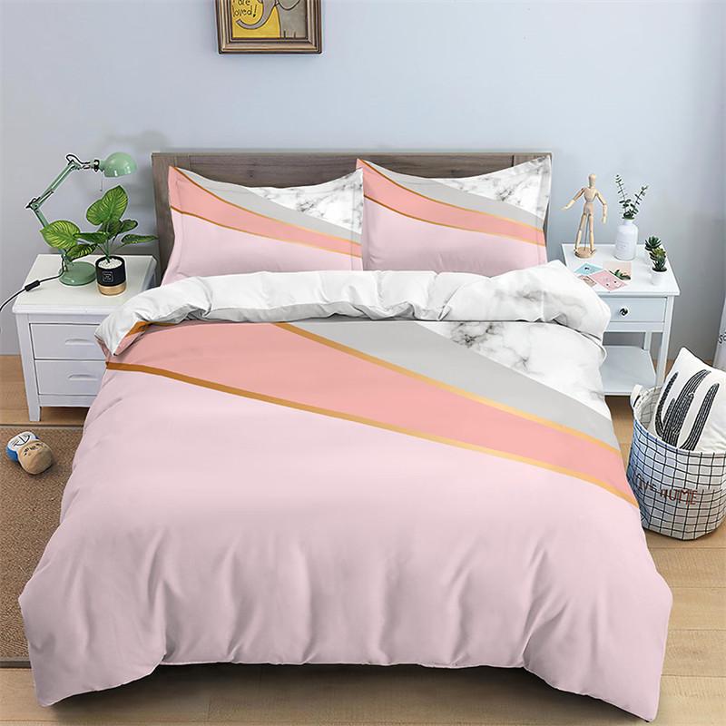 Luxury Black Marble Duvet Cover Set Queen/King/Full/Twin Size Bedding Set Geometric Black Marble Comforter Cover Set Men Women