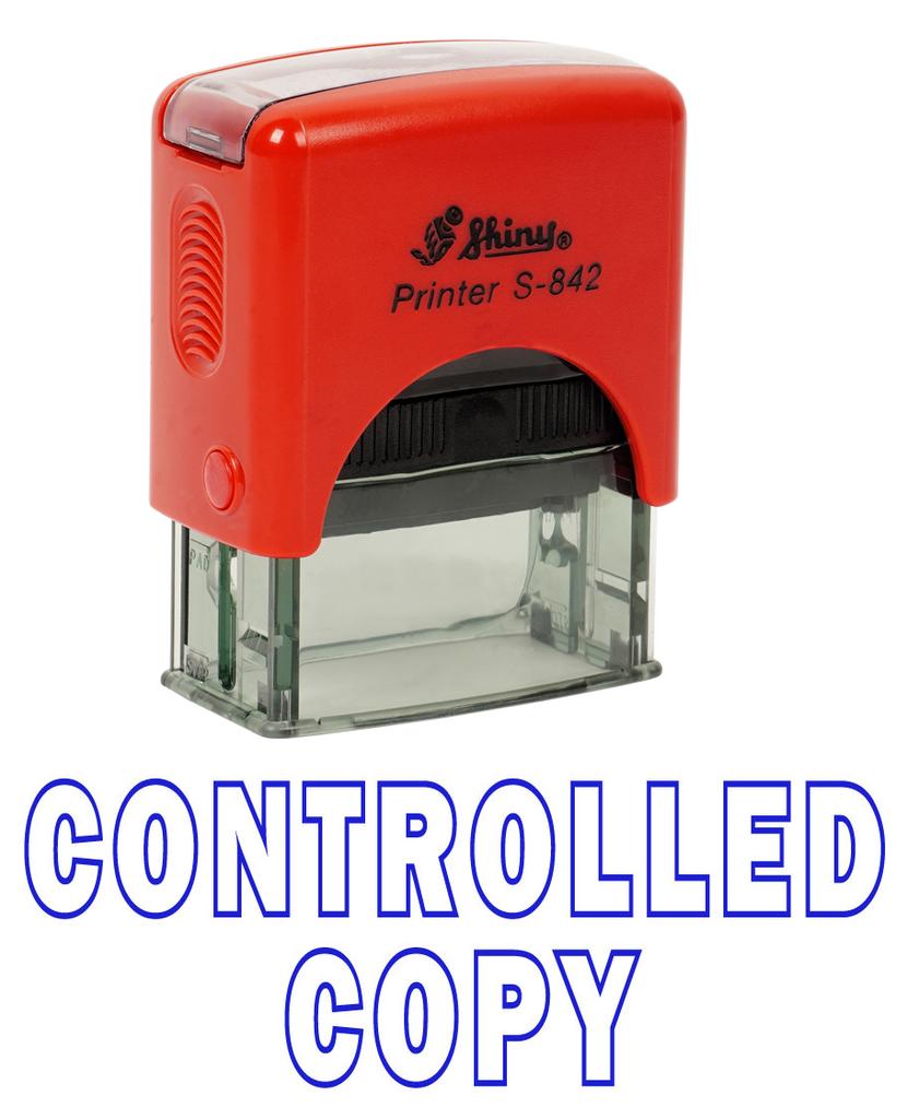 Printtoo CONTROLLED COPY Self Inking Rubber Stamp Custom Shiny Office Stationery