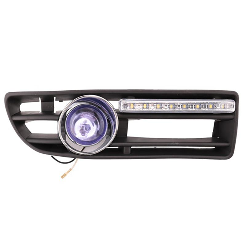 A03Z-1 Pair Car LED Fog Light Bumper Grille With Switch For VW Jetta Bora Mk4 2000 2001 2002 2003 2004