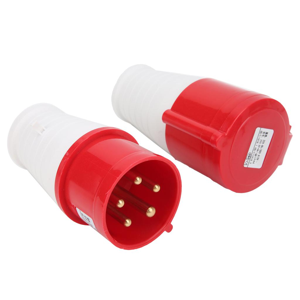 Industrial Plug Connector Set 3 Phase 5 Pin 380415V 32A 3P+N+E IP44 for Agriculture Chemical Metallurgy Station