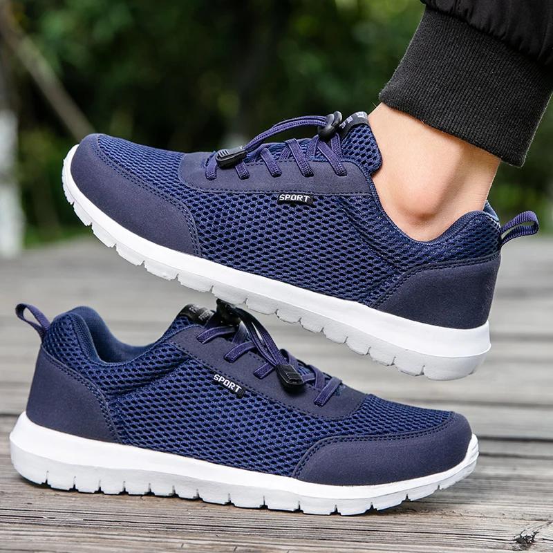 Sneaker Shoes Men Mesh Comfortable Running Outdoor Platform Tennis Casual Walking Lightweight Flat Jogging Shoes Tenis Men Shoes