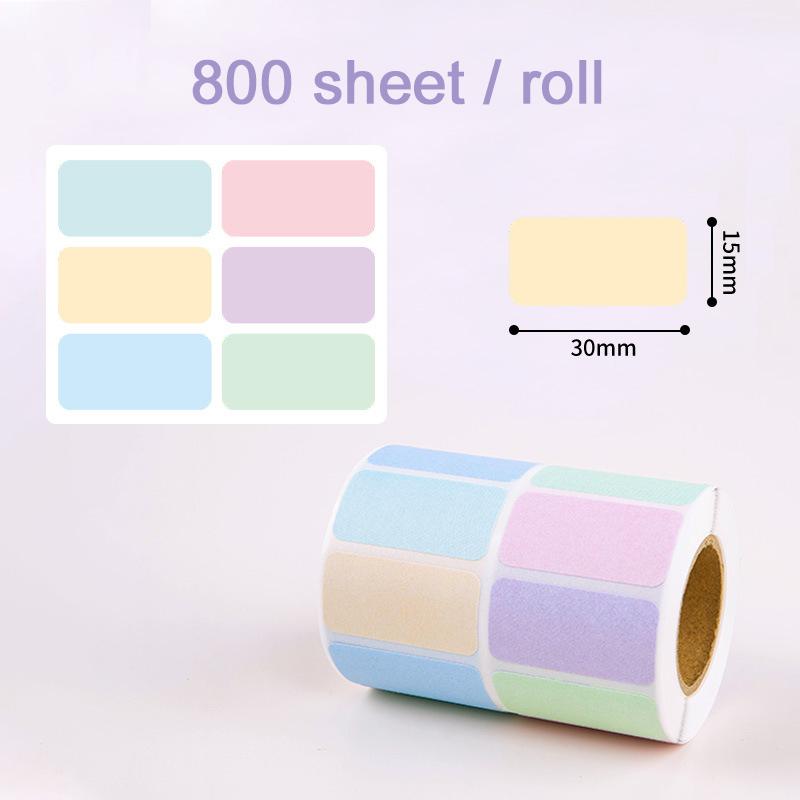 1roll Color Coding Labels Sticker Adhesive Rectangle Sticker Solid Colors Label Tag For Kitchen Seasoning Bottle Label TMZ