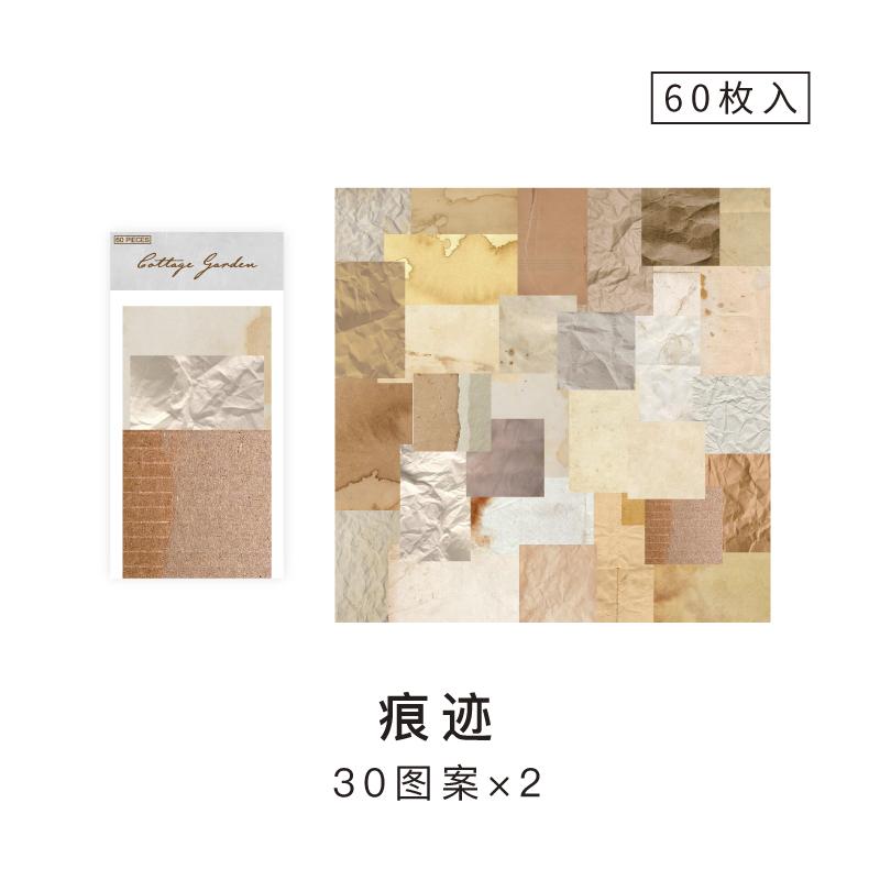 60 Sheets Vintage Collage Scrapbooking Journal Material paper Card Making DIY Retro Source Paper Creative Memo Stationery
