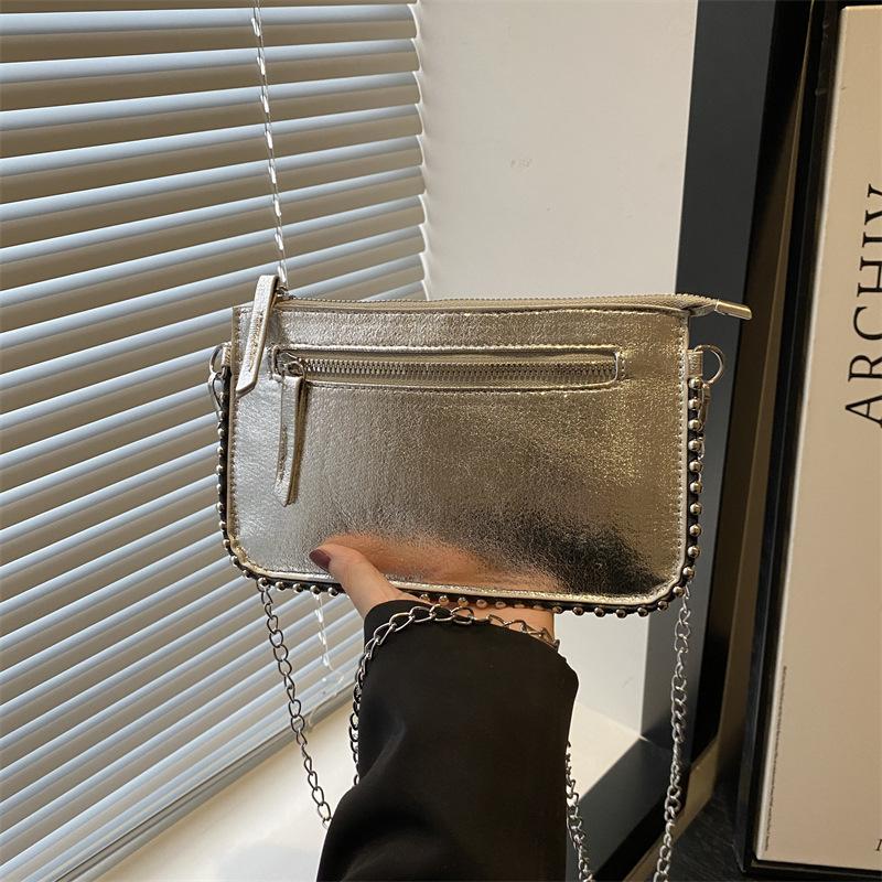 Casual Simple Messenger Bag Retro Personalized Shoulder Bag Women's Spring New Fashion Simple Small Square Bag