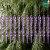 Winter Holiday Background Scene Decor 12Pcs Colorful Spiral Icicle Ornaments, Acrylic Twisted Ice Bar Hanging And Snow Theme Party for Christmas Tree,