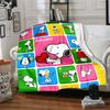 1pc Snoopys Valentine Collage flannel Blanket for Super Soft Cute Comfort Blanket for Travel Bedding Couch Sofa Blanket Y7306