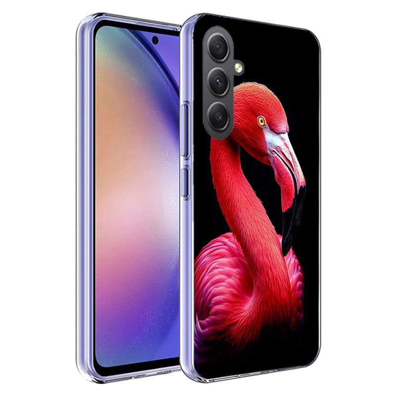 Flamingo Love Phone Case for Samsung A16 A26 A36 A56 A17 A37 A57 A07 A06 A02S A03 A04S A05S Galaxy Note 20 10 A50S A71 A51 A31 A