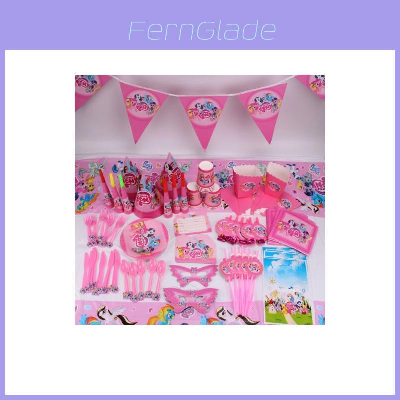Adorable My Little Pony Girls Theme Tableware For Festive Birthday Party Decor