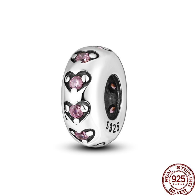 Shiny Zircon Round Beads Copper Pendant For 3Mm Original Bracelet Diy Jewelry Gift Birthday Anniversary