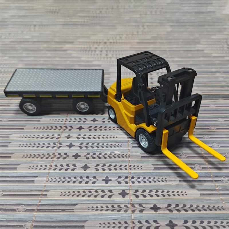 New 1/64 Mini Alloy Forklift Simulation Remote Control Engineering Vehicle Dual Remote Control Can Be Controlled By Mobile Phone