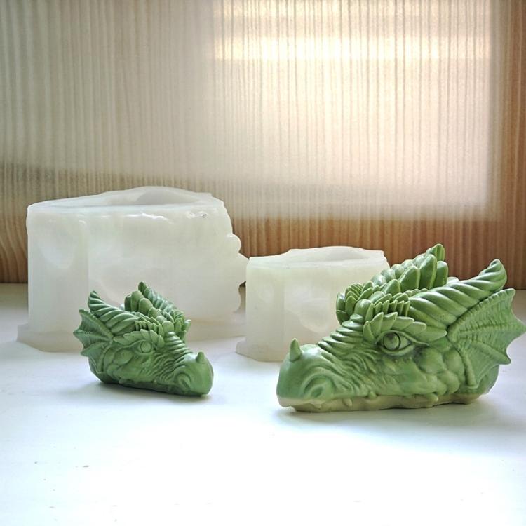 Dragon Head Shaped Candle Silicone Molds for Candle Soap Gypsum Decorations Home Desk Ornaments Epoxy Resin Craft