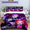 3pcs KPop Demon Hunters36 Cover Set - Personalized Name, HD Printed Bedding with 1 Cover and 2 Pillowcases - Perfect for Home Decor, Easy Care