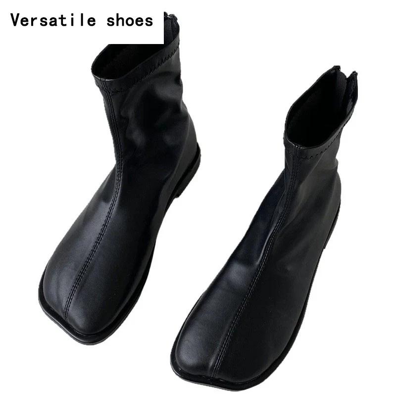 Осенние женские тонкие короткие сапоги — фото 7