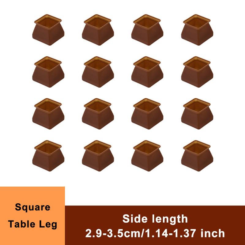 8/16Pcs Anti-slip Chair Leg Caps Silicone Table Cover Feet Pads Floor Protectors Furniture Accessories