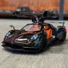1:24 Pagani Huayra Dinastia BC Supercar Alloy Electroplating Sports Car Model Metal Track Racing Car Vehicles Model Sound Light