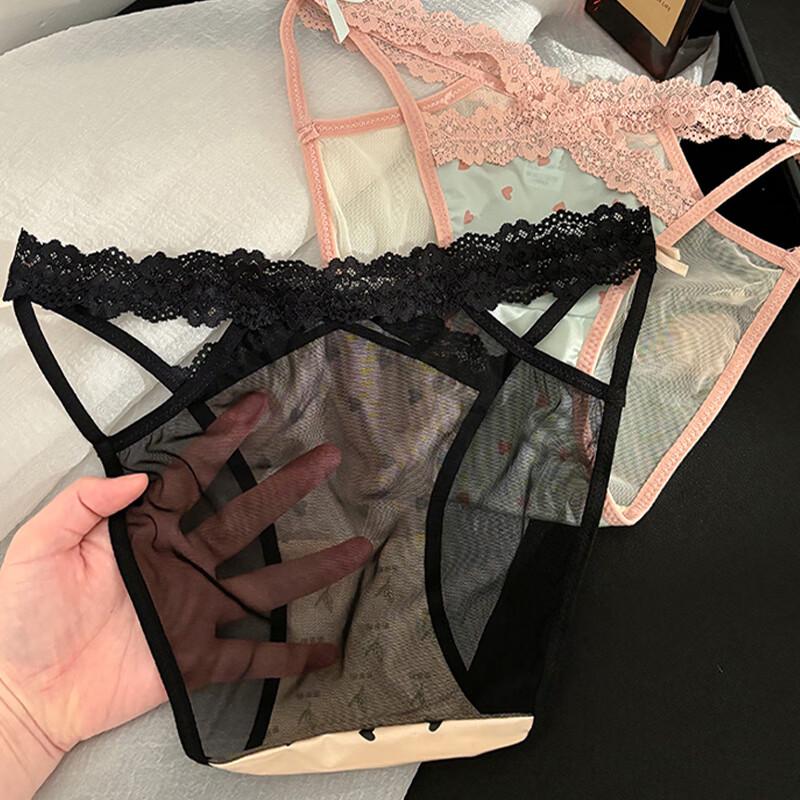 FitonTon Γυναικεία Σέξι Σλιπ Δαντέλας Διχτυωτά με Ψηλό Κόψιμο