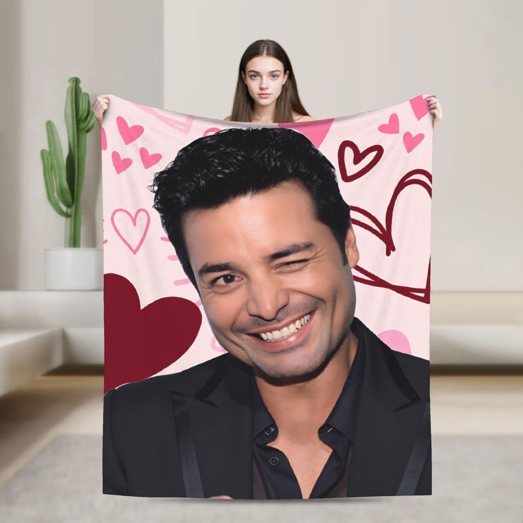 Chayanne Singer Warm Soft Blanket Camping Plush Throw Blanket Funny Outdoor Flannel Bedspread Sofa Bed Cover