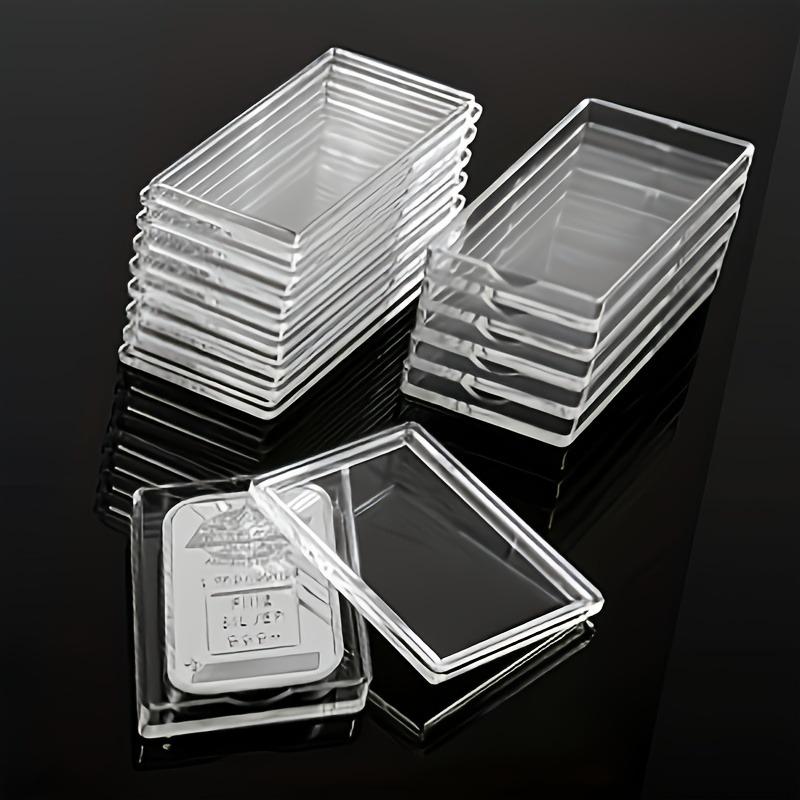 

30pcs Transparent Acrylic Silver Rod Storage Box Clear Dustproof Silver Bar Protection Case Sealed Prevent Oxidation Collection