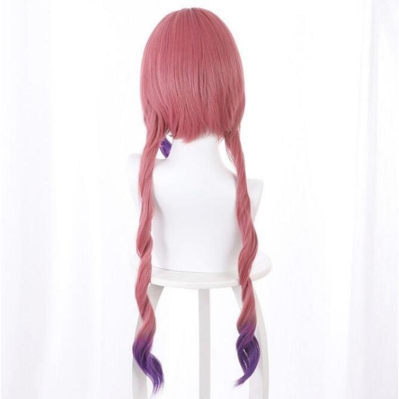 Ilulu Cosplay Wig Kobayashi-san Chi No Maid Dragon Twin Ponytails Gradient Pink Purple Synthetic Long Curly Hair Free Wig Cap