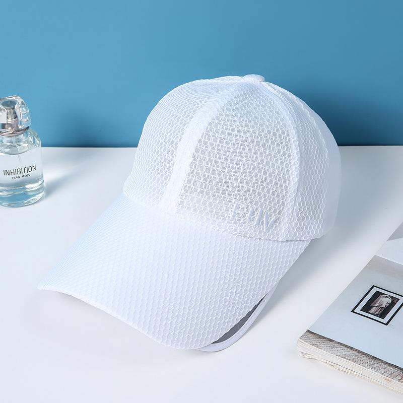 

Женская бейсболка с телескопическими линзами, дышащая, с защитой от ультрафиолета, для путешествий на открытом воздухе, солнцезащитная кепка, сетчатая теннисная кепка Adjustable белый