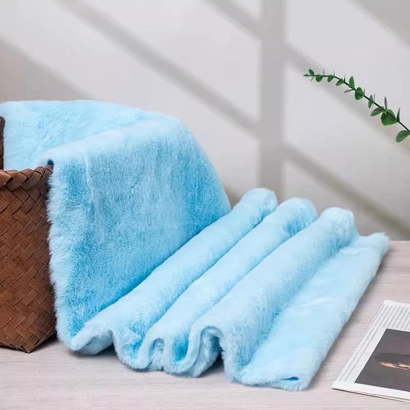 Thickened Plush Fabric 12mm Encrypted Imitation Rex Rabbit Fur Fabric Short Plush Counter Background Fabric, Clothing Fabric