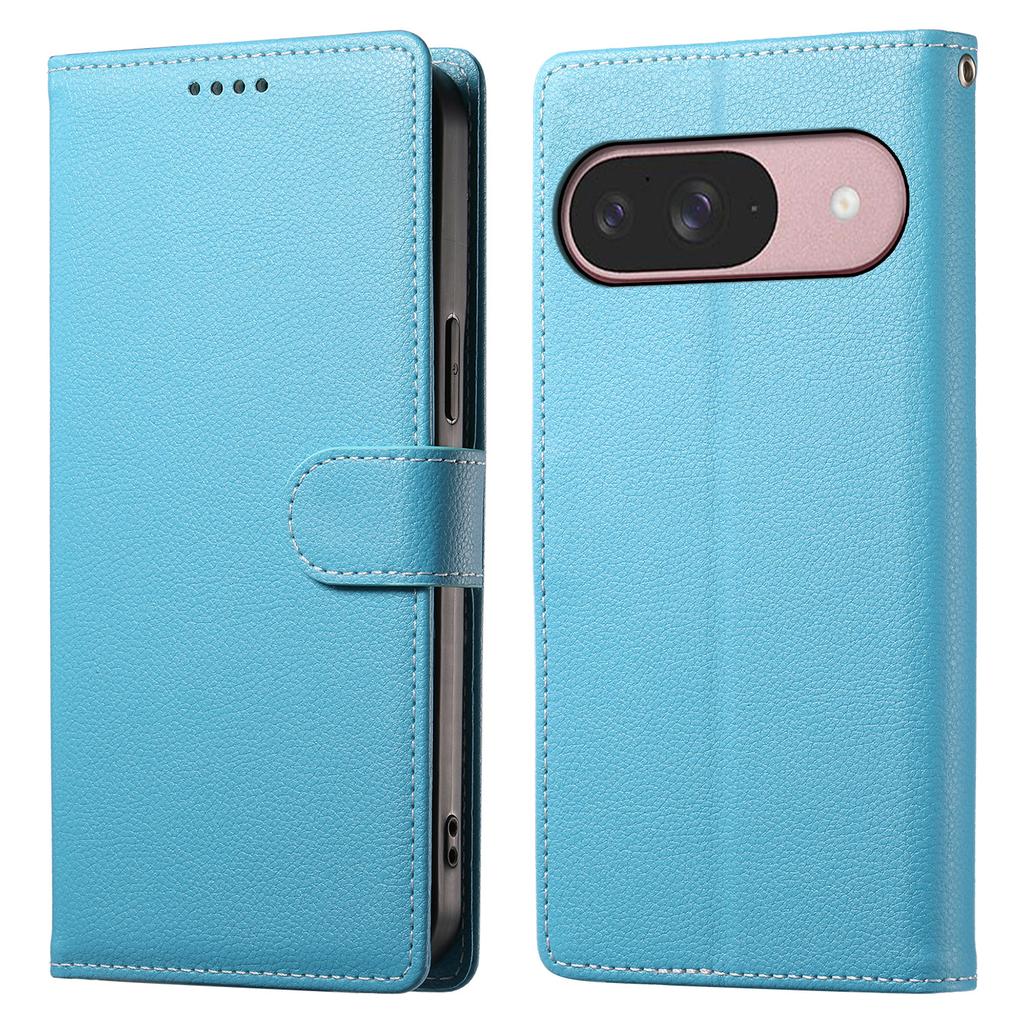 For Google Pixel 9/Pixel 9 Pro Case Litchi Texture Leather Wallet Phone Cover Magnetic Snap