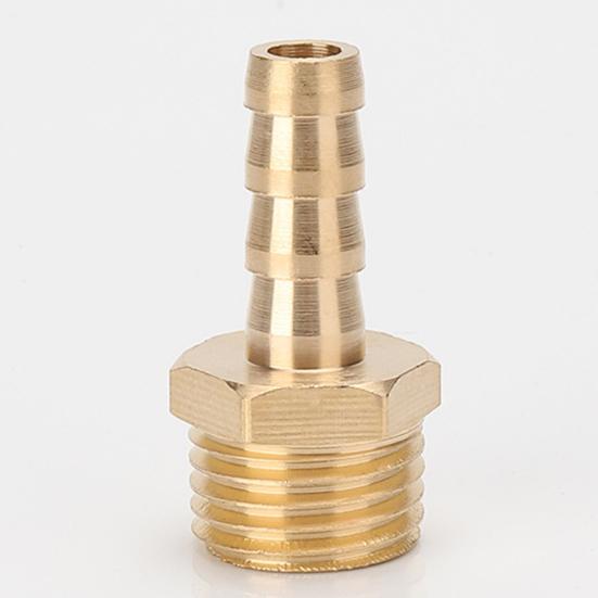 Brass Hose Barb Fittings Adapter Connector High Strength Rustproof Corrosion Resistant Hose Barb Male Fittings Accessories