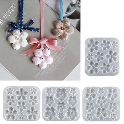 Flower Resin Mold 3D Cherry Flower Silicone Molds DIY Necklace Earrings Jewelry Making Fragrance Gypsum Diffusers Molds
