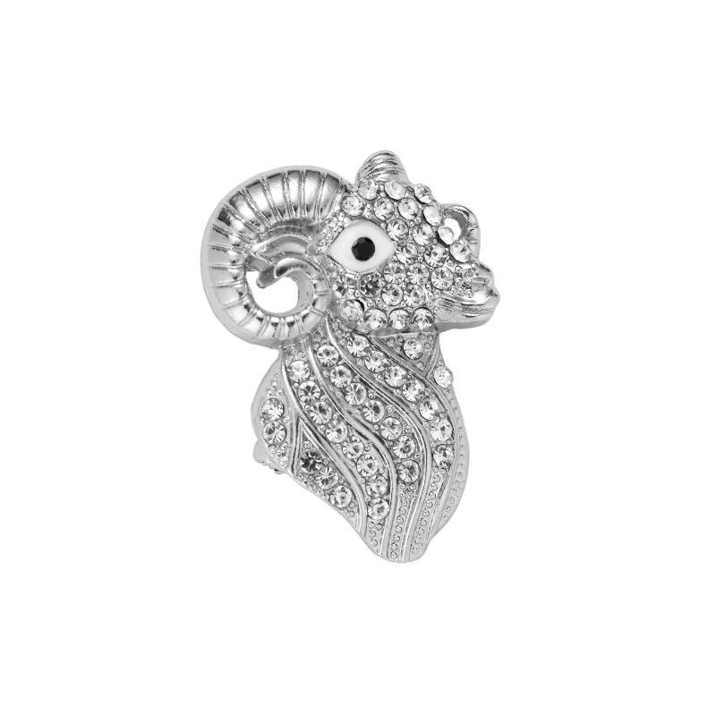 Rhinestone Zodiac Sheep Brooch Goat Brooches For Women Men 2027 Year Of The Goat Sheep Animal Brooch Pins Gifts