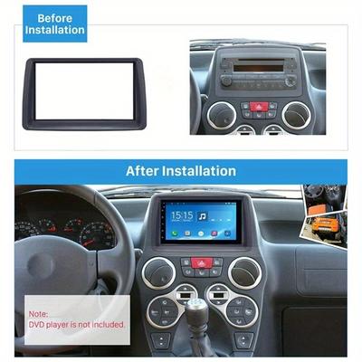 2 Din Car Radio Frame Suitable for Fiat Panda Double Dividing Panel (169) 2003-2012: Stereo Panel Instrument Panel Installation Kit Frame Panel