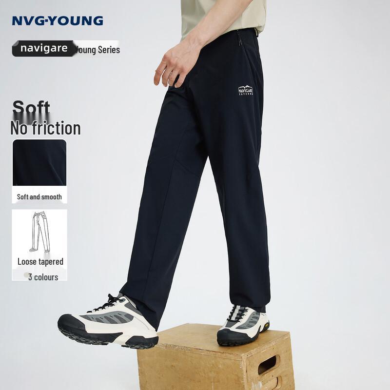 NVG·YOUNG Men s Lightweight Straight-Leg Casual Pants 34