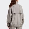 adidas X Stella McCartney Collaborative Einfarbige Strick-Trainingsjacke mit Reißverschluss Damen Jacken Taubengrau HR9178