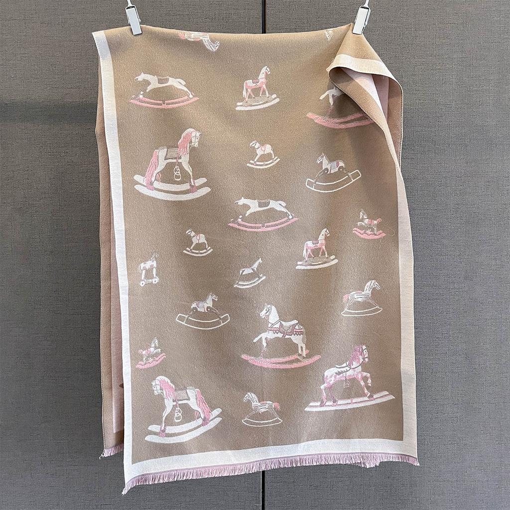 Women Cashmere Scarf New Fashion Horse Print Scarves Blanket Bufanda Poncho Echarpe Pashmina Female Luxury Retro Shawl Wrap