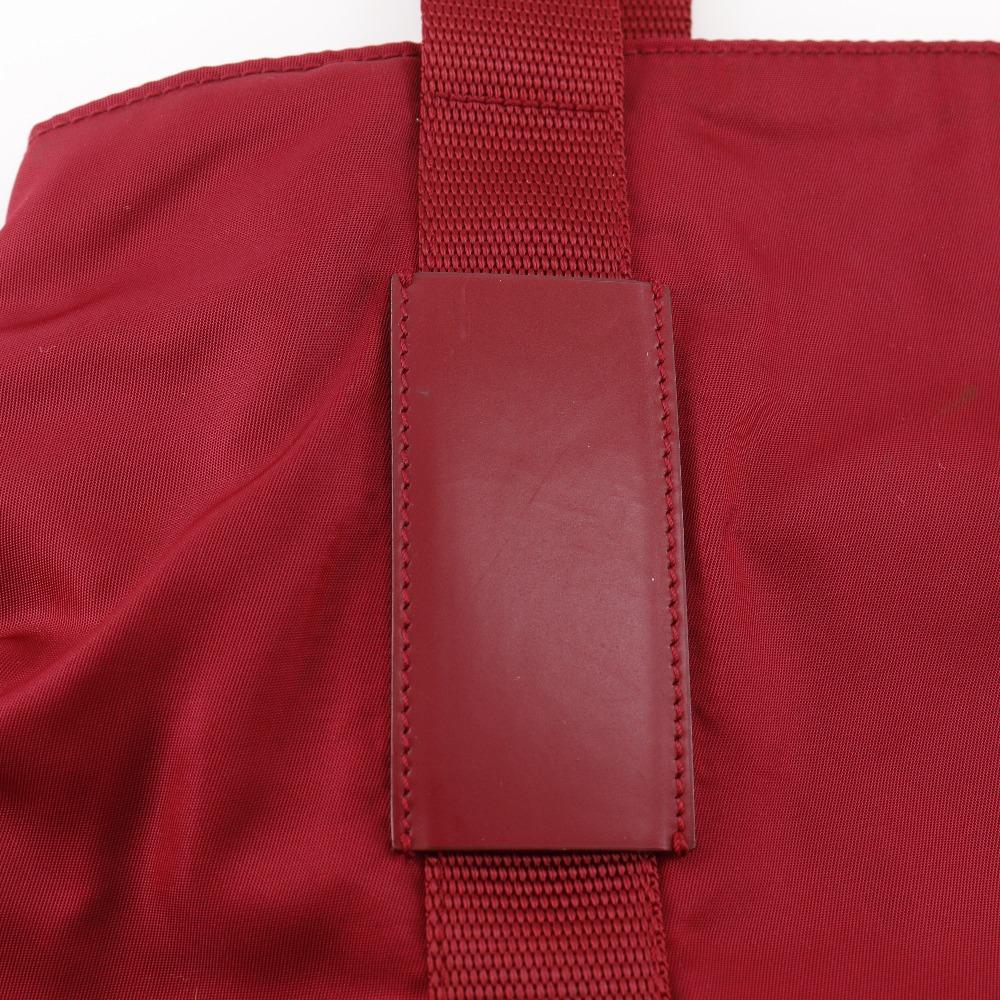 Prada Tote Bag B10310 Red Nylon Women Used