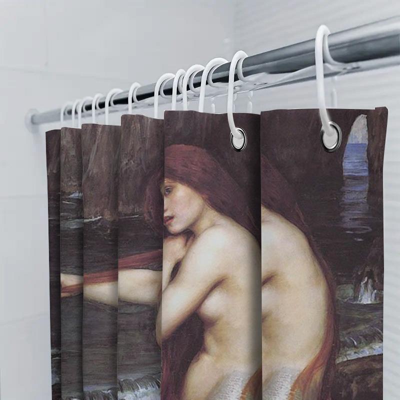 Artistic Mermaid Shower Curtain Bath Decoration For Home Decor