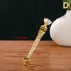 1Pcs Olden Gold Incense Tongs Carved Pattern Incense Tongs Incense Starter Tool Carbon Tweezers Tea Room Clamp Accessories