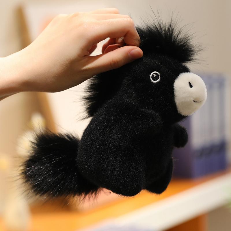 Cute Chubby Little Horse Plush Doll Soft Stuffed Baby Palm Pet Desktop Decor New Year Mascot 2026 Pretty New Baby Toy