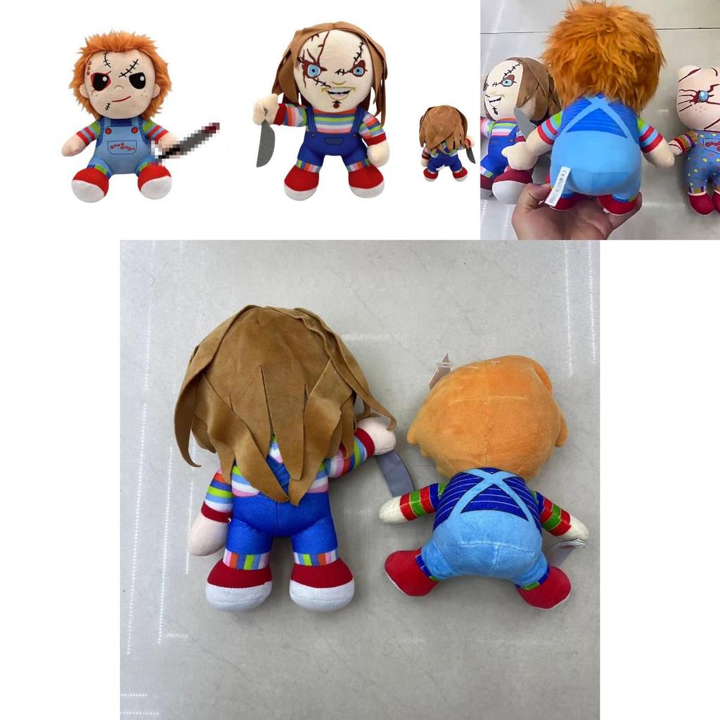 Entzückende Chucky Plüschpuppe Kürbisdesign für Halloween Kreative Dekoration und Geschenke